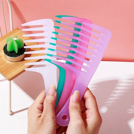 Large Wide-tooth Curly Hair Comb Curly Hairbrush Women Smooth Hair Comb No Knot Thickened Hairdressing Comb Hair Styling Tools