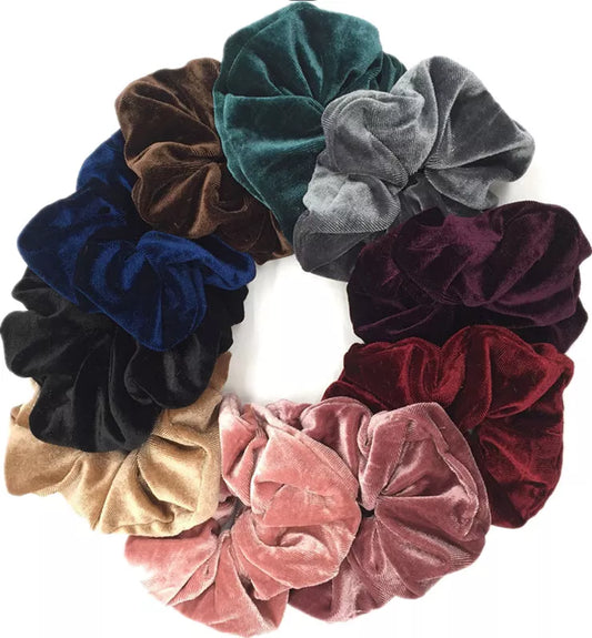 10/6/1pc Accesorios para el cabello chouchou cheveux femme hair scrunchies headband women ties velvet solid color Black set pack