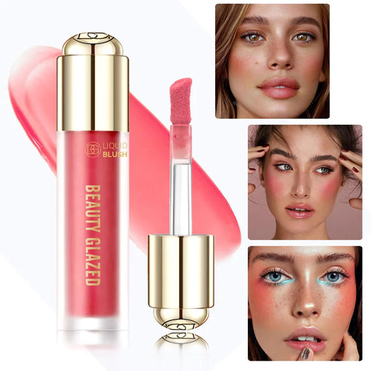 Lasting Waterproof Liquid Blush Matte Natural Three-Dimensional Contour Makeup Rouge Blush Stick Brightening Face Cosmetics
